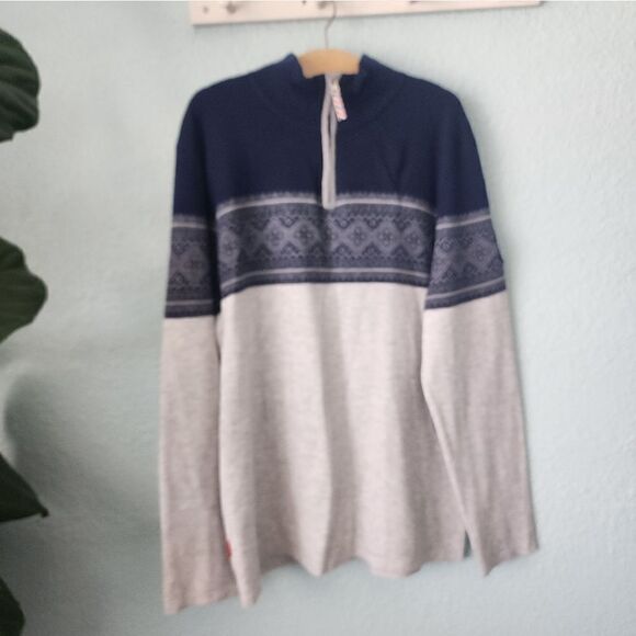 North Worn Nordic coastal quarter zip wool blend sweater - Picture 2 of 11